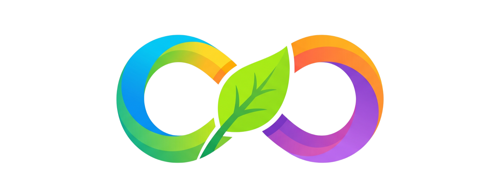 Local Market Hub - Neuro-Inclusive Farmers' Market Software Local Market Hub company logo featuring a vibrant, multi-colored infinity symbol with a green leaf integrated into the center.